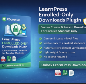 LearnPress Enrolled-Only Downloads Plugin (Course & Lesson Level)